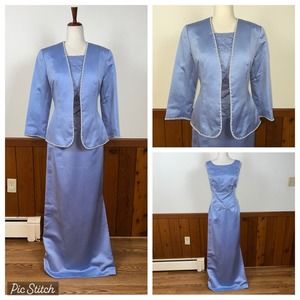 Mori Lee 2 Piece Mother of the Bride Gown!Bust 40 waist 32 hip 40. Length - 60